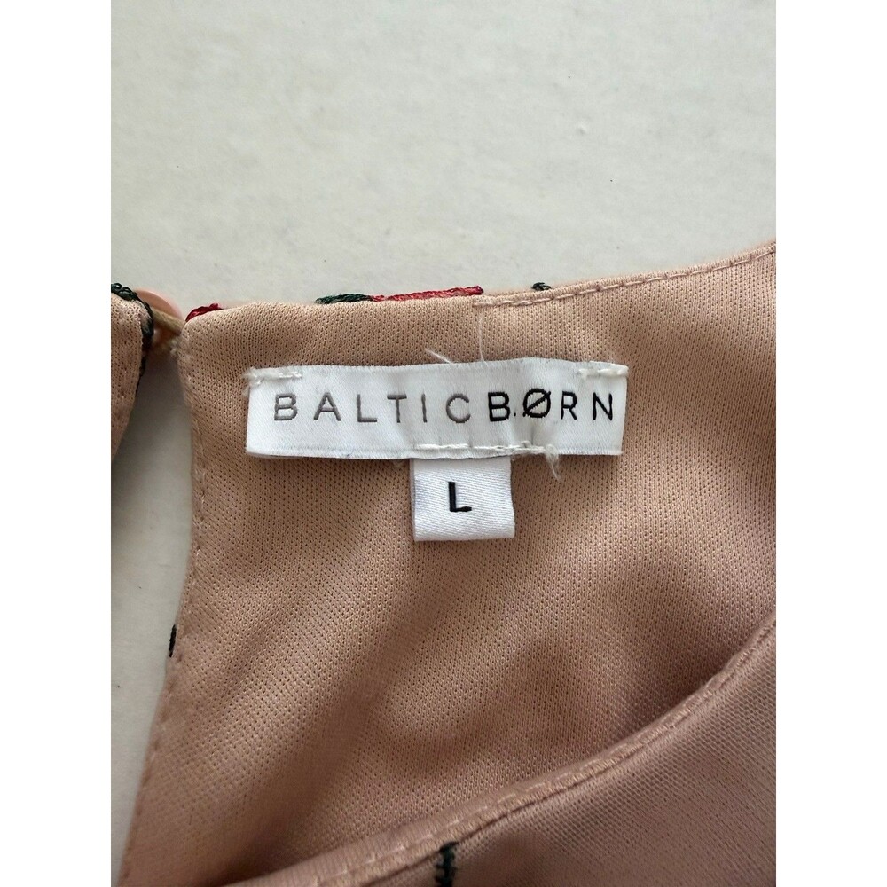 Baltic Born Embroidered Duchess Tulle Dress Pink Large Fairy Garden Party Sheer - Picture 6 of 12